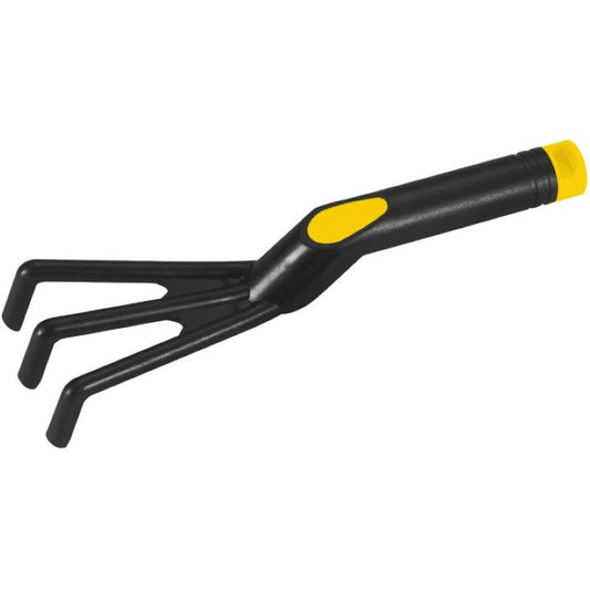 Black & Yellow Hand Cultivator Rake